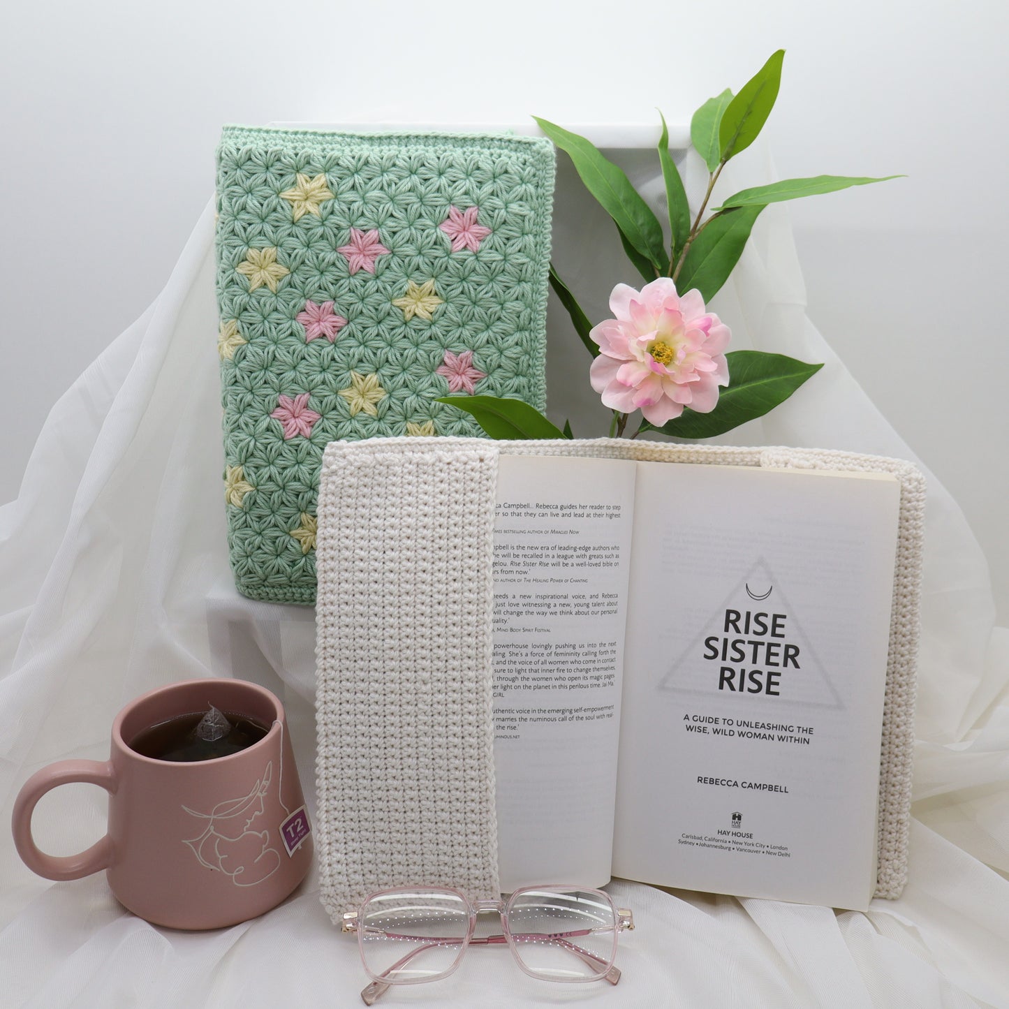 Sprinkle of Jasmine Book Cover Crochet Pattern (Digital PDF Download)