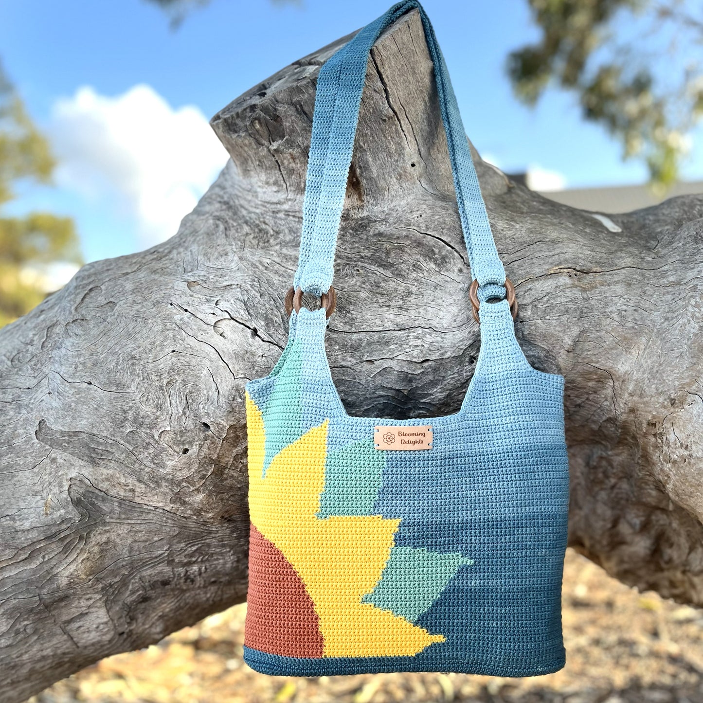 Sunflower Bloom Gradient Bag - Premium Crochet Pattern (Digital PDF Download)