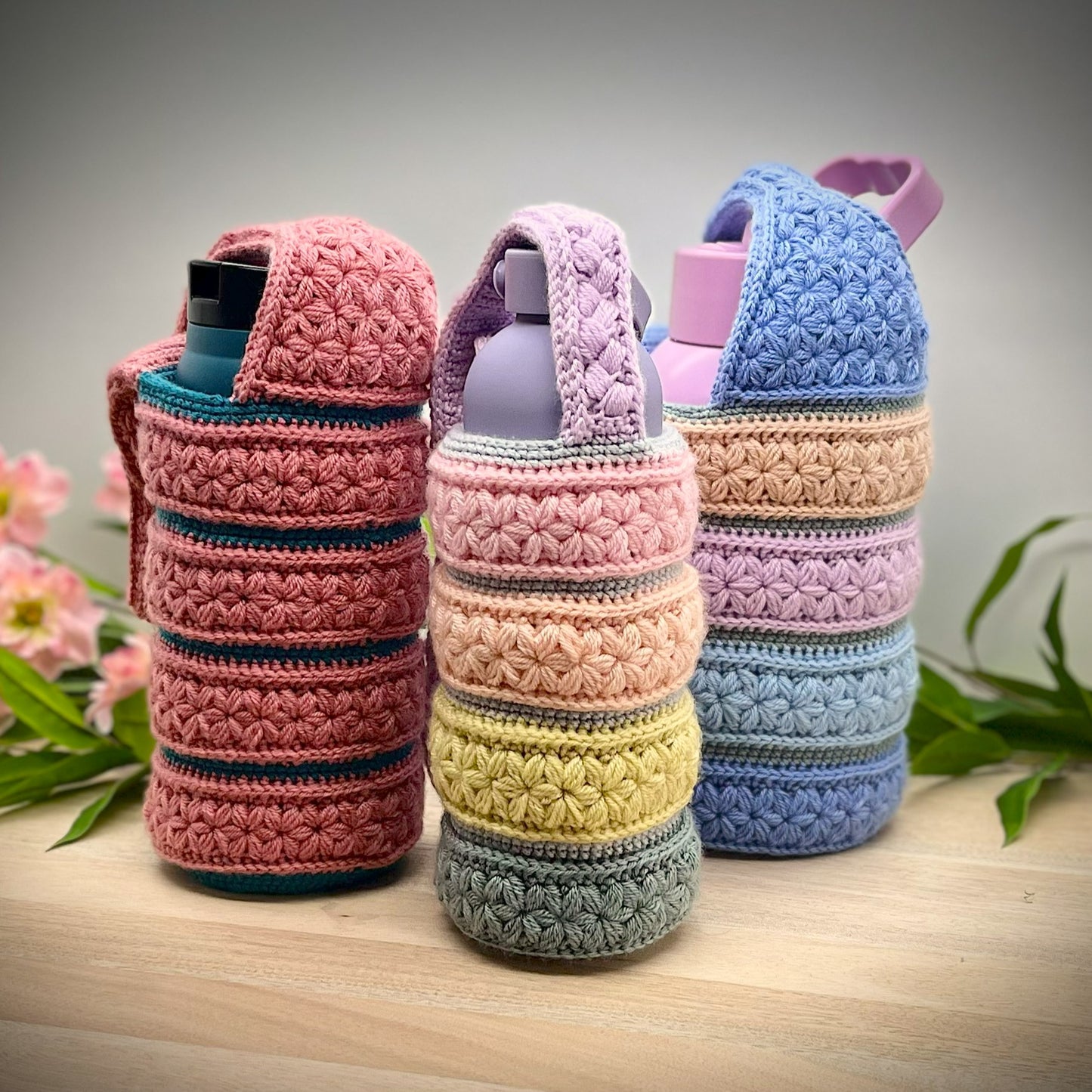 Blossom Breeze Drink Bottle Holder Crochet Pattern (Digital PDF Download)