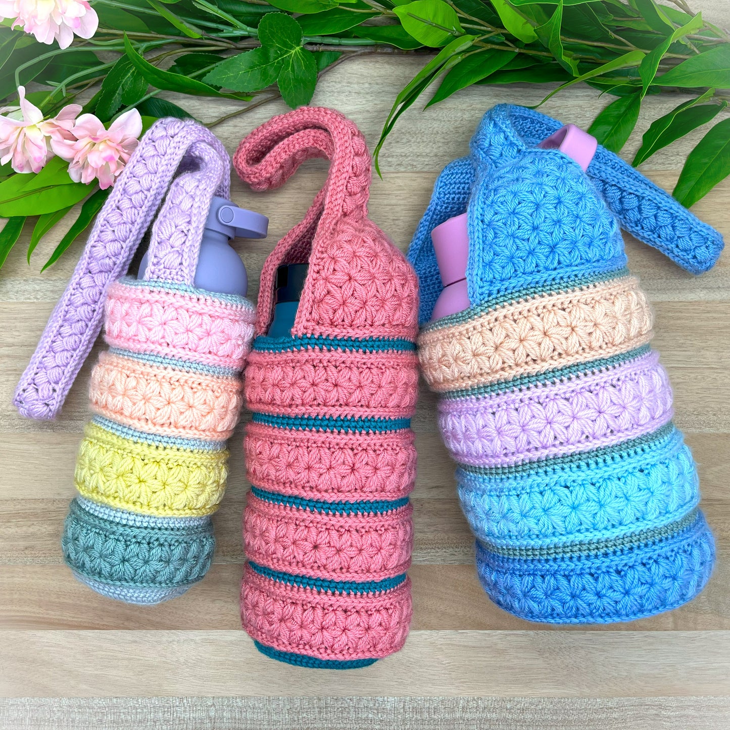 Blossom Breeze Drink Bottle Holder Crochet Pattern (Digital PDF Download)