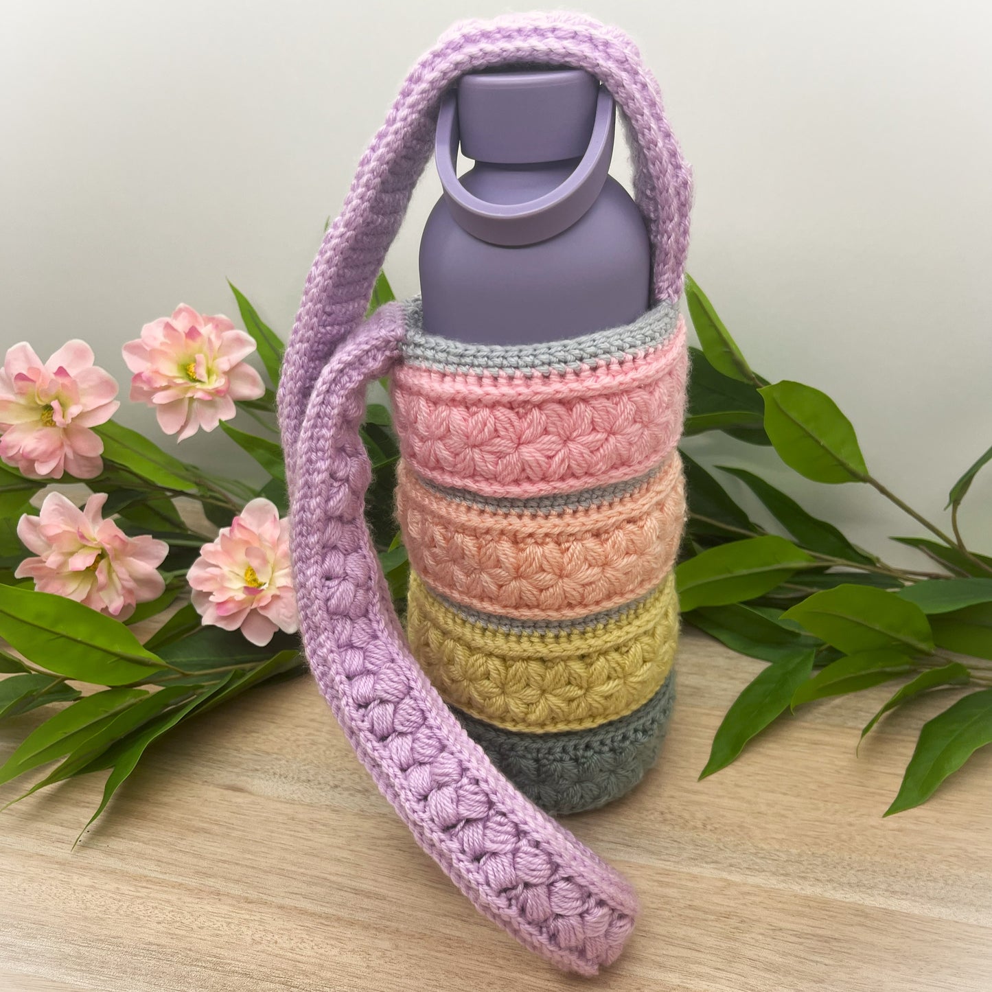 Blossom Breeze Drink Bottle Holder Crochet Pattern (Digital PDF Download)