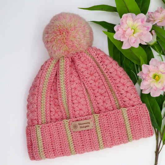 Blossom Breeze Beanie Crochet Pattern (Digital PDF Download)