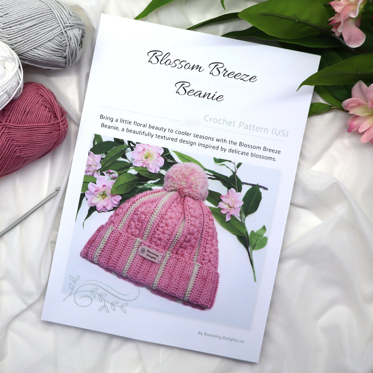 Blossom Breeze Beanie – Printed Pattern (Wholesale)