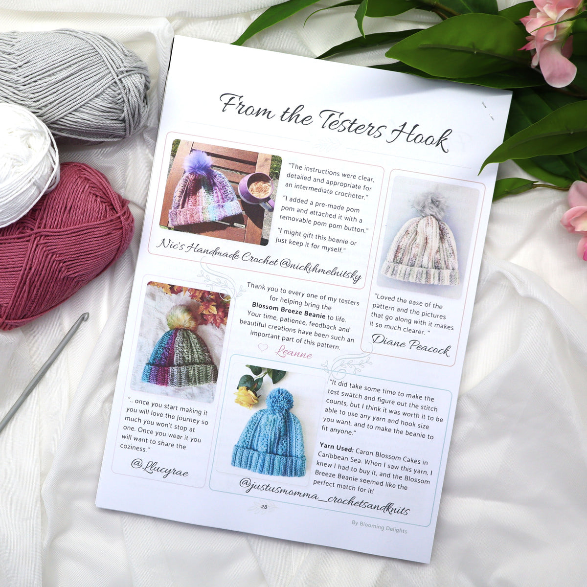 Blossom Breeze Beanie – Printed Pattern (Wholesale)
