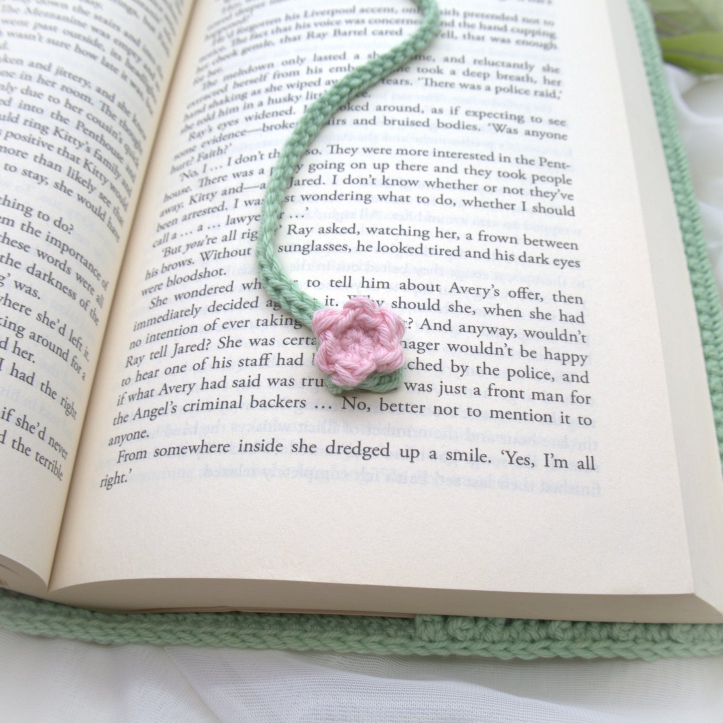 Sprinkle of Jasmine Book Cover Crochet Pattern (Digital PDF Download)