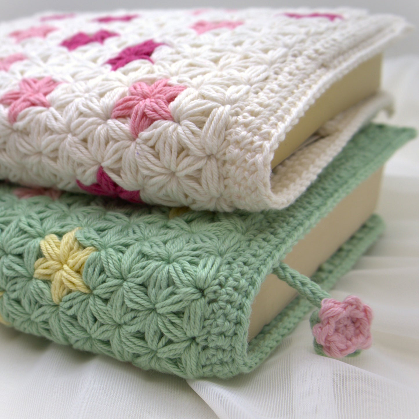 Sprinkle of Jasmine Book Cover Crochet Pattern (Digital PDF Download)