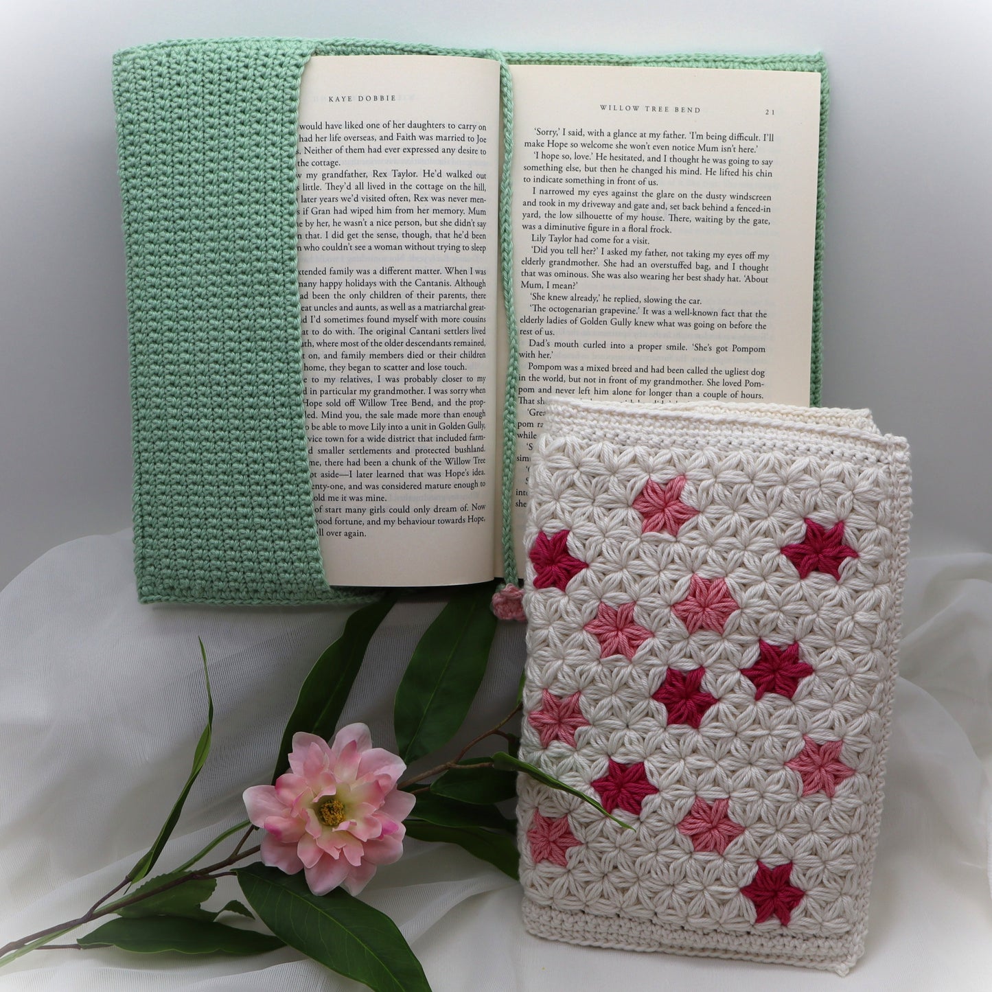 Sprinkle of Jasmine Book Cover Crochet Pattern (Digital PDF Download)