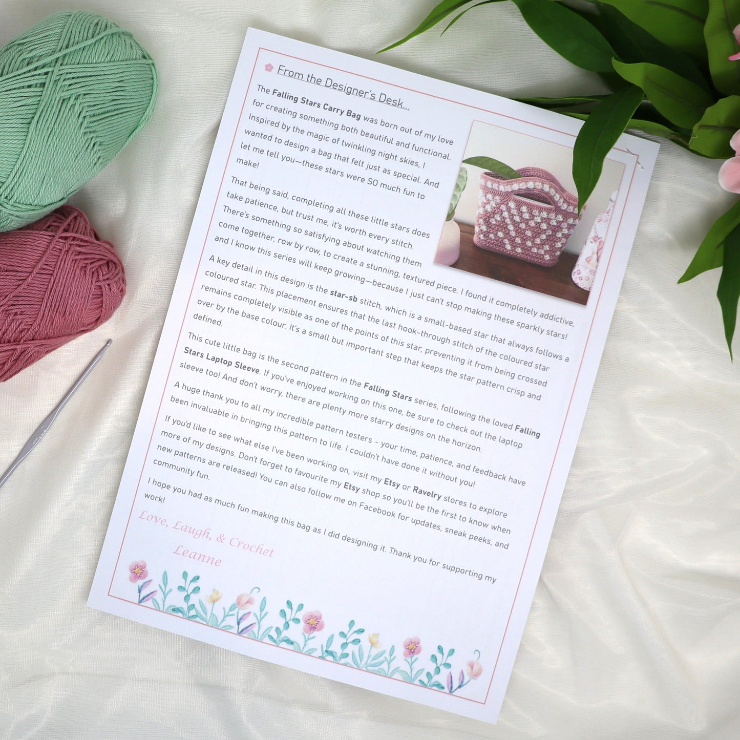 Falling Stars Carry Bag Crochet Pattern (Digital PDF Download)