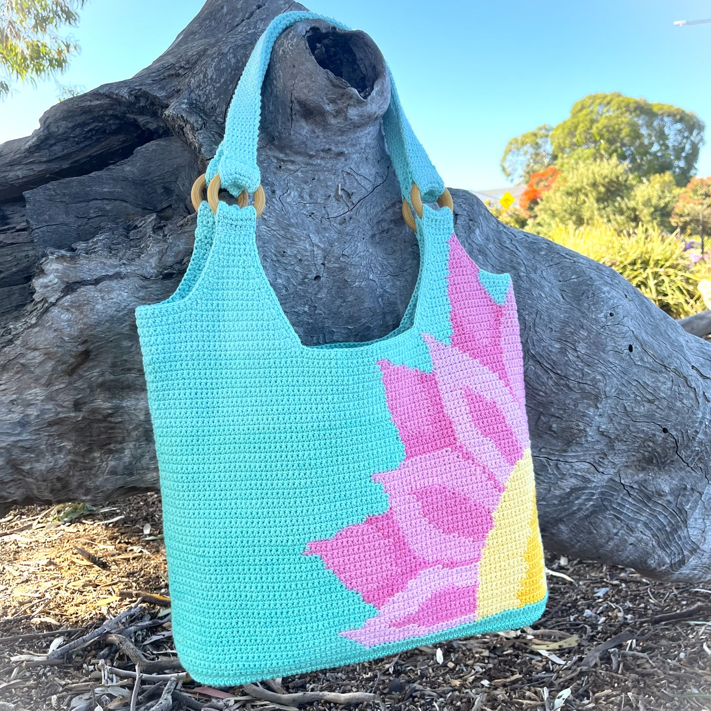 Sunflower Bloom Gradient Bag - Premium Crochet Pattern (Digital PDF Download)