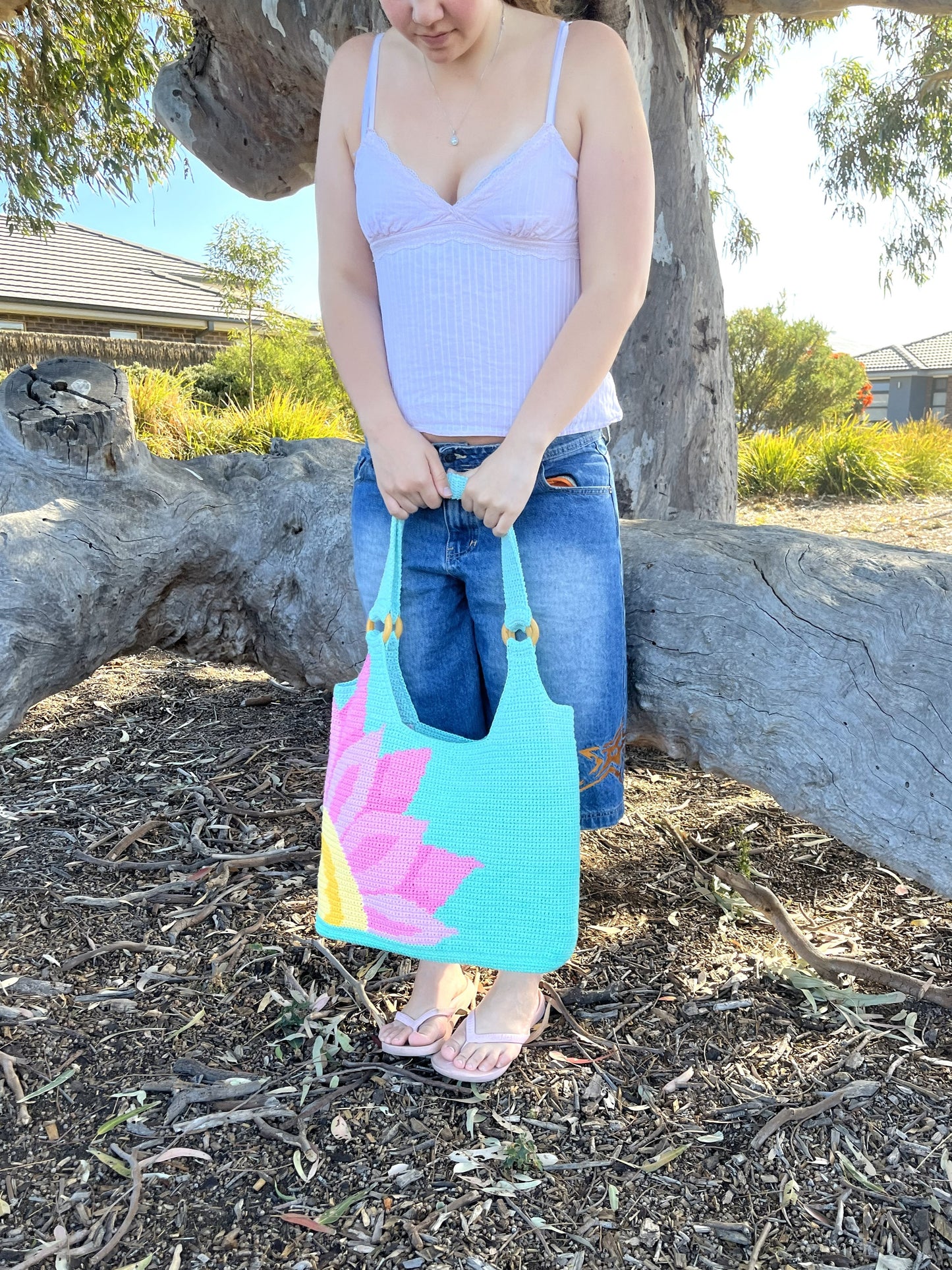Sunflower Bloom Gradient Bag - Premium Crochet Pattern (Digital PDF Download)