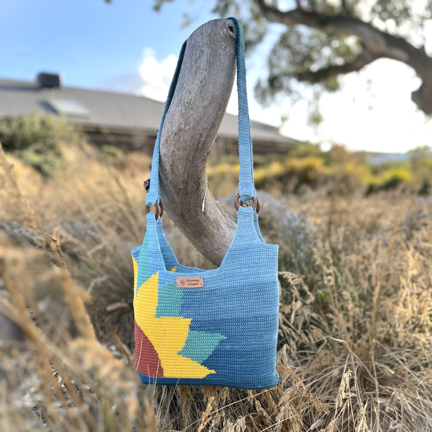 Sunflower Bloom Gradient Bag - Premium Crochet Pattern (Digital PDF Download)