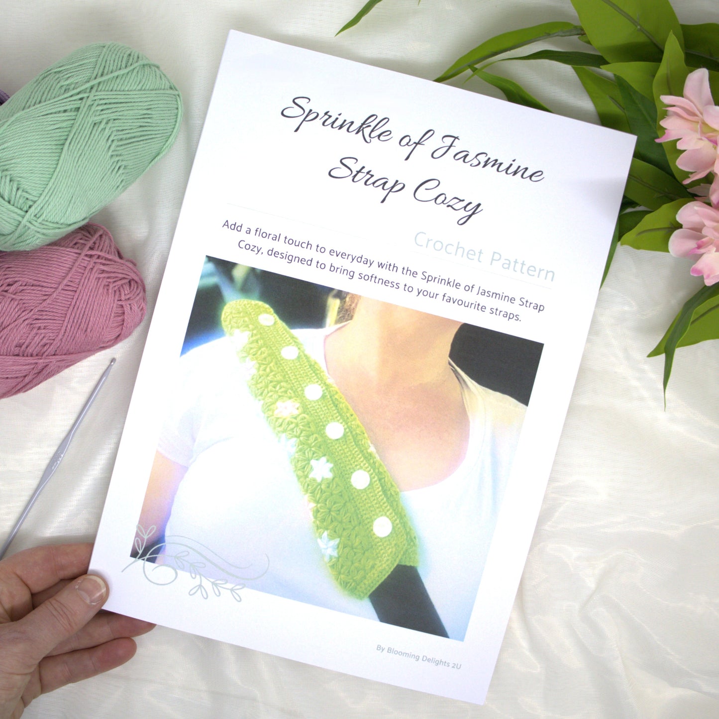Sprinkle of Jasmine Strap Cozy Crochet Pattern (Digital PDF Download)