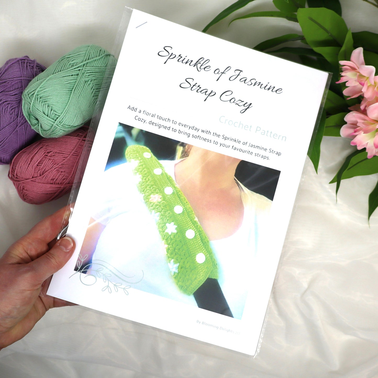 Sprinkle of Jasmine Strap Cozy – Printed Pattern (Wholesale)