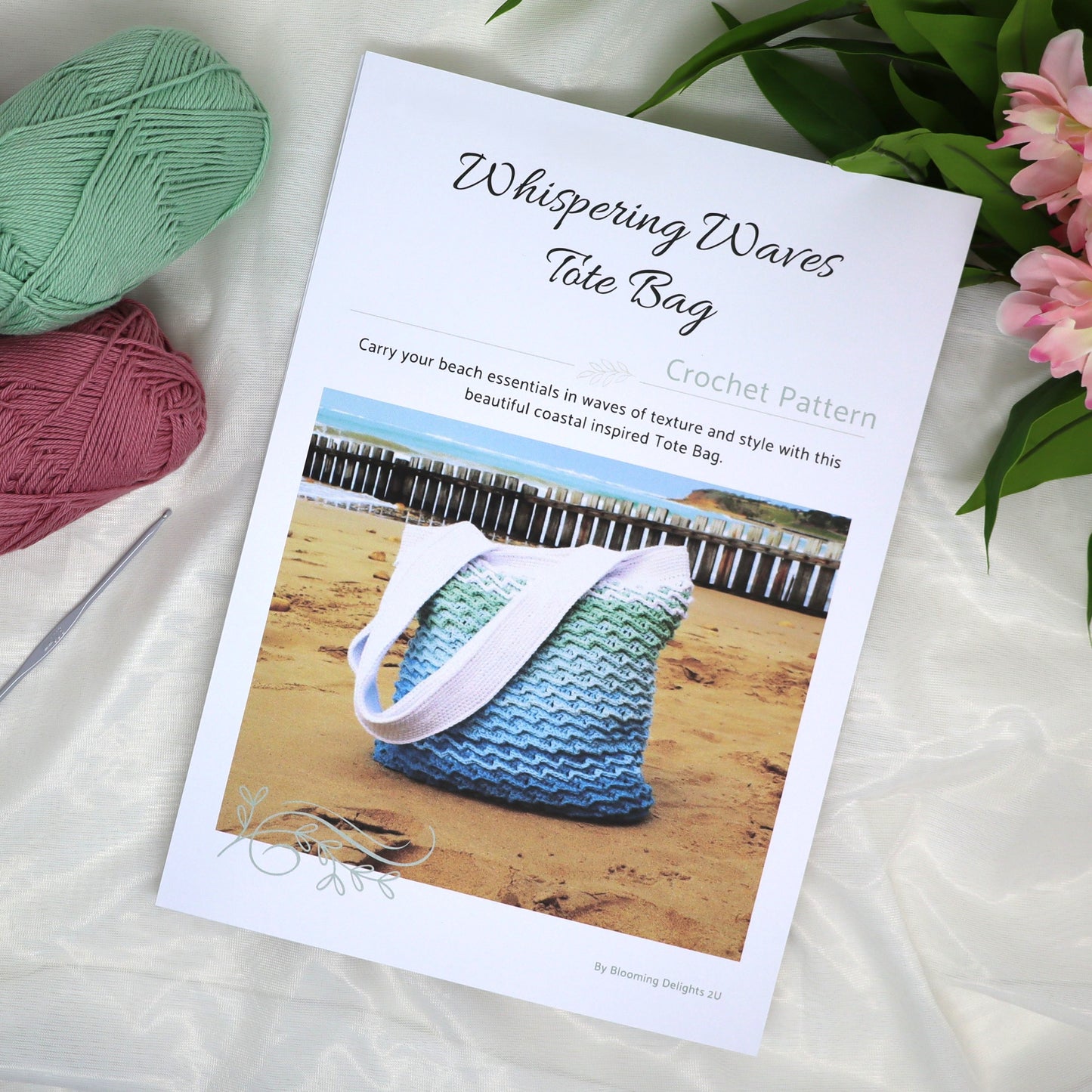 Whispering Waves Tote Bag Crochet Pattern (Digital PDF Download)