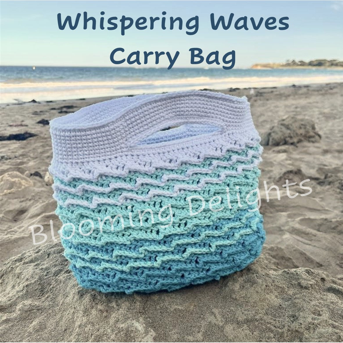 Whispering Waves Carry Bag Crochet Pattern (Digital PDF Download)